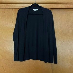 Liz Claiborne black open front cardigan size medium